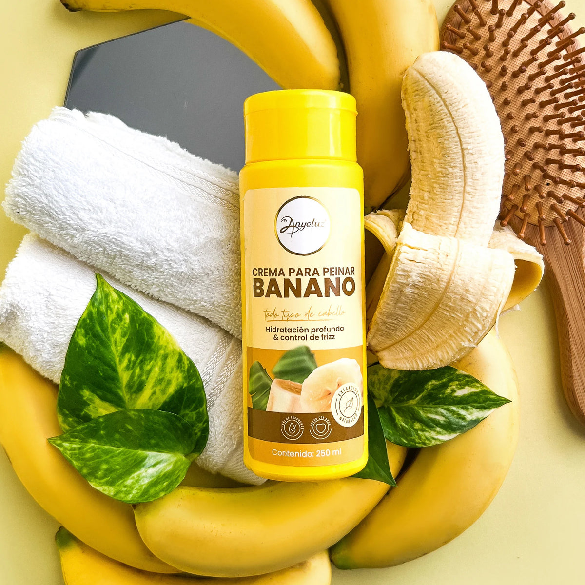 Crema para peinar con banano Anyeluz
