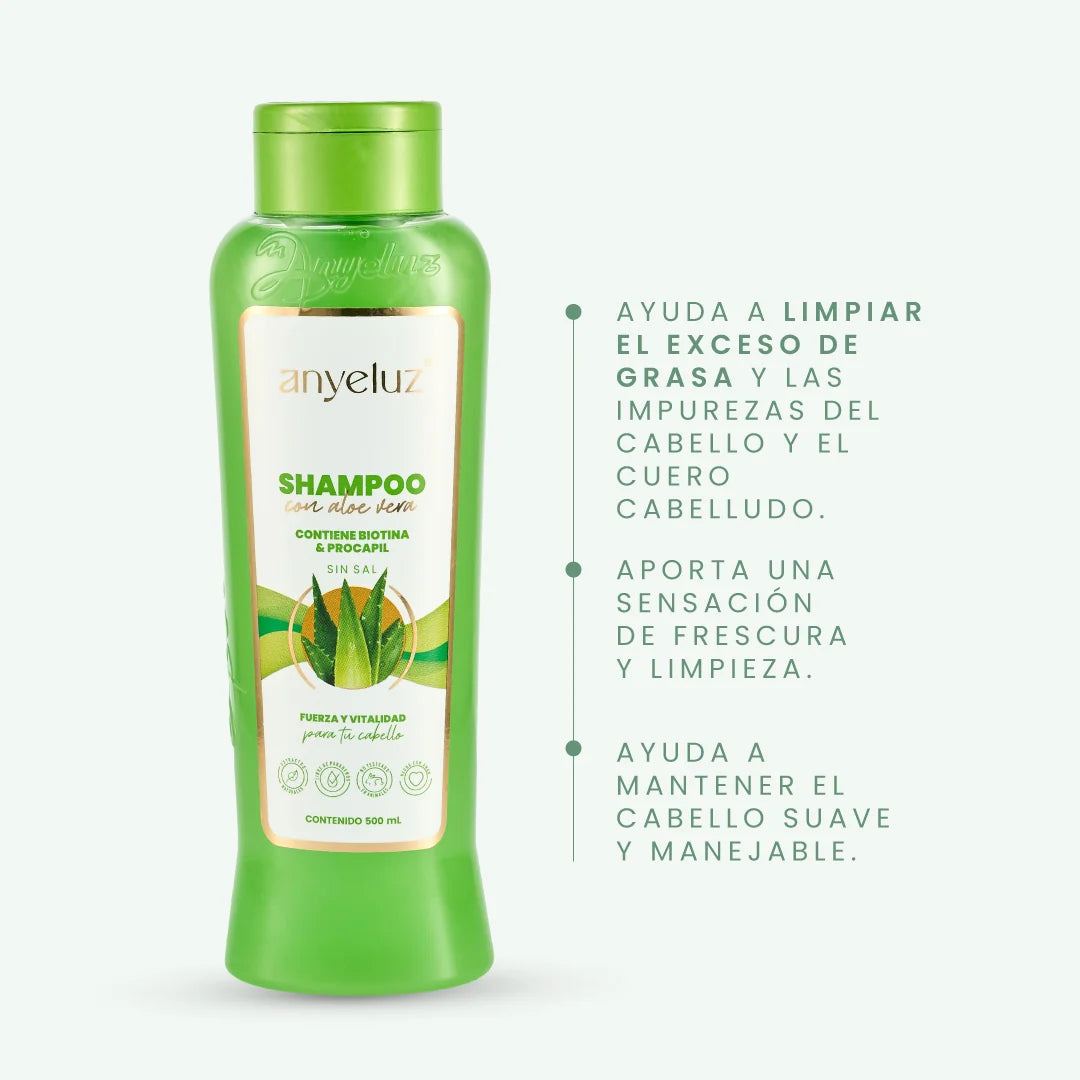 Shampoo con Aloe Vera- Limpieza y vitalidad