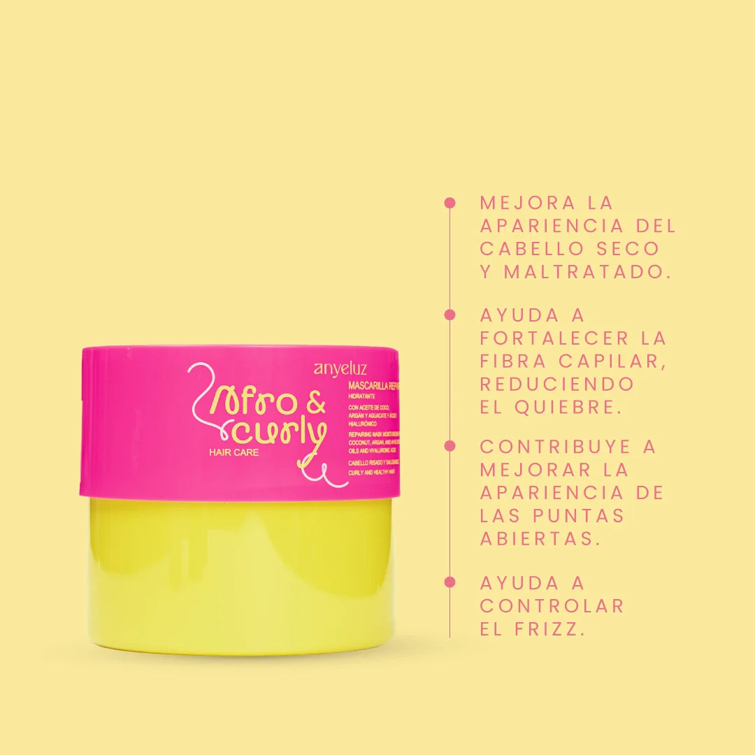 Mascarilla hidratante Afro y Curly Anyeluz