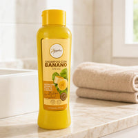 shampoo banano anyeluz 500ml en uso